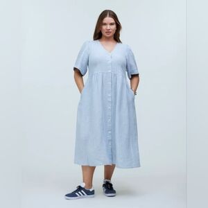 Madewell Light Blue Button-Down Maxi Dress